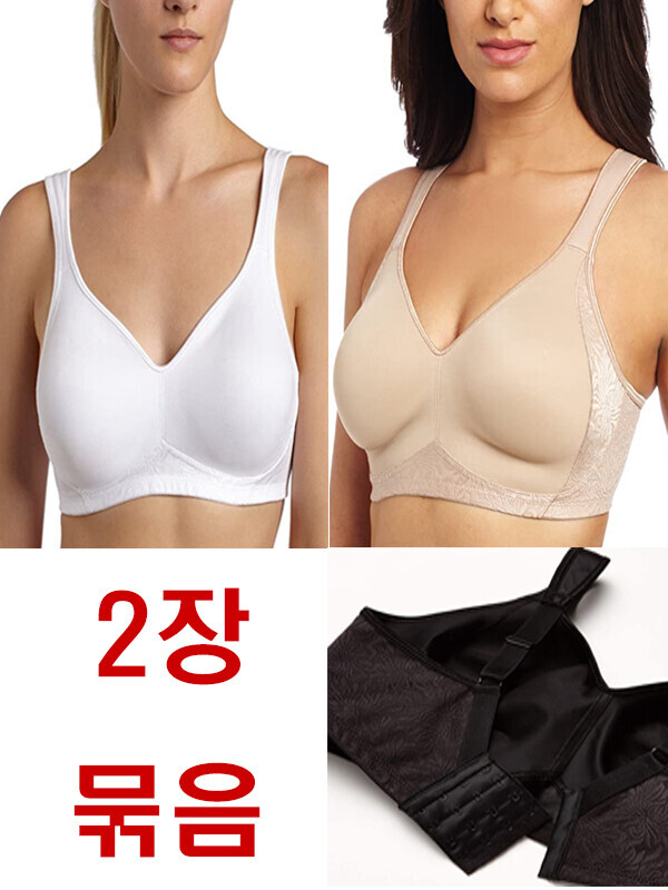 [21차 인기 빅세일/2장선택]플레이텍스 노와이어 브라 2장묶음