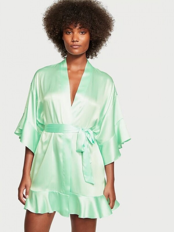 Victorias Secret Satin Flounce Robe - 세이브돈(savdon)