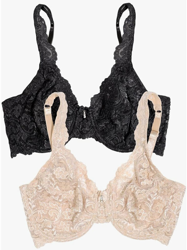 [2장묶음]Smart+Sexy Women's Signature Lace Unlined Underwire Bra 2 Pack