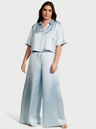 [세트] Victorias Secret Luxe Satin Boxy Cropped Long Pajama Set