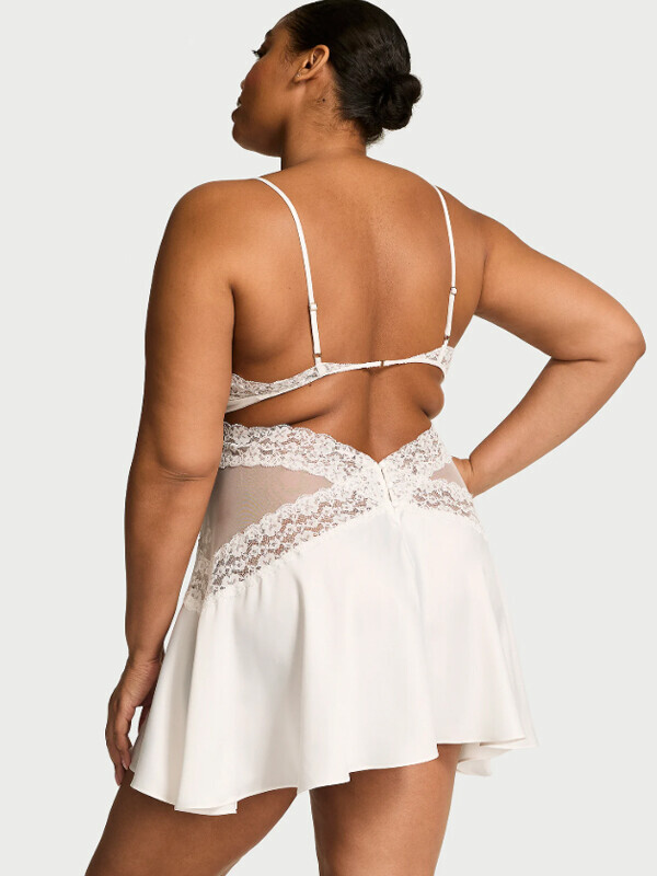 세이브돈(savdon),Victoria's Secret Dare to Dream Lace & Satin Flounce Slip