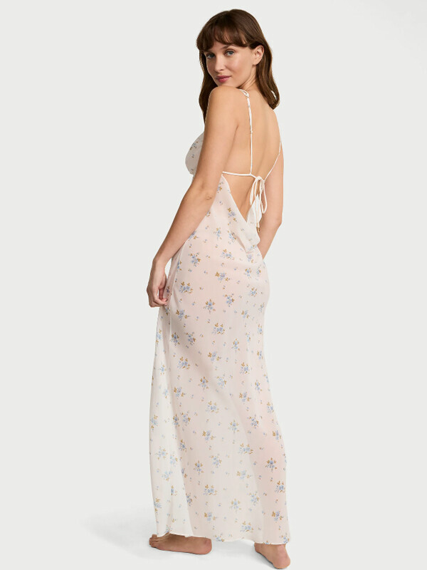 Victoria's Secret Wildflower Chiffon Long Slip