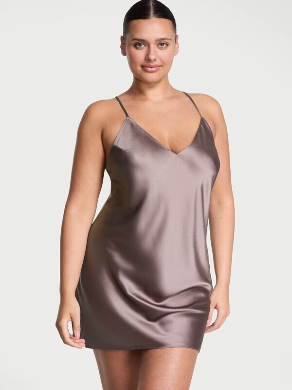 Victoria's Secret Satin Open-Back Slip Dress