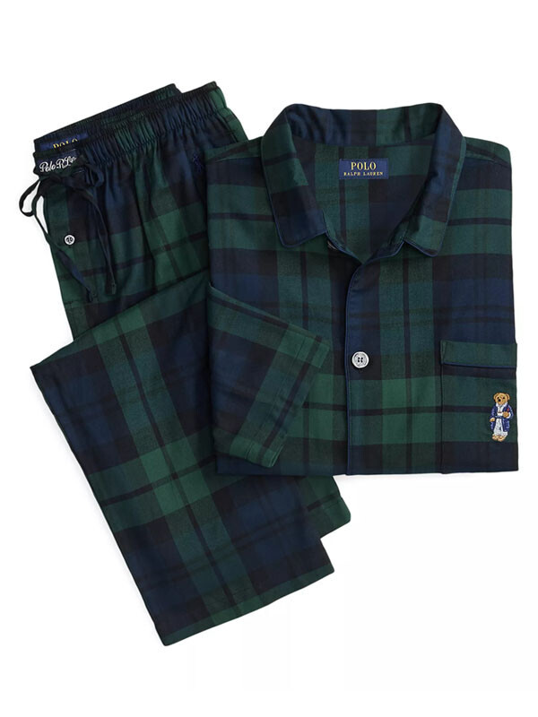 세이브돈(savdon),[세트] 폴로 랄츠 로렌 체크무늬 파자마 세트