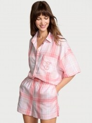 Victorias Secret Modal-Cotton Long-Sleeve Short Pajama Set
