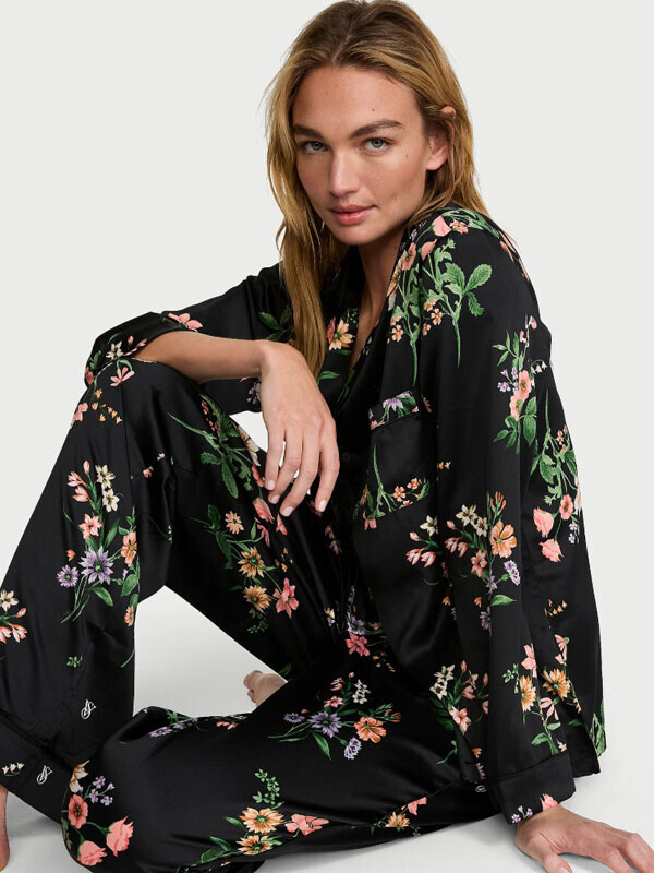 [세트] Victorias Secret Signature Satin Long Pajama Set