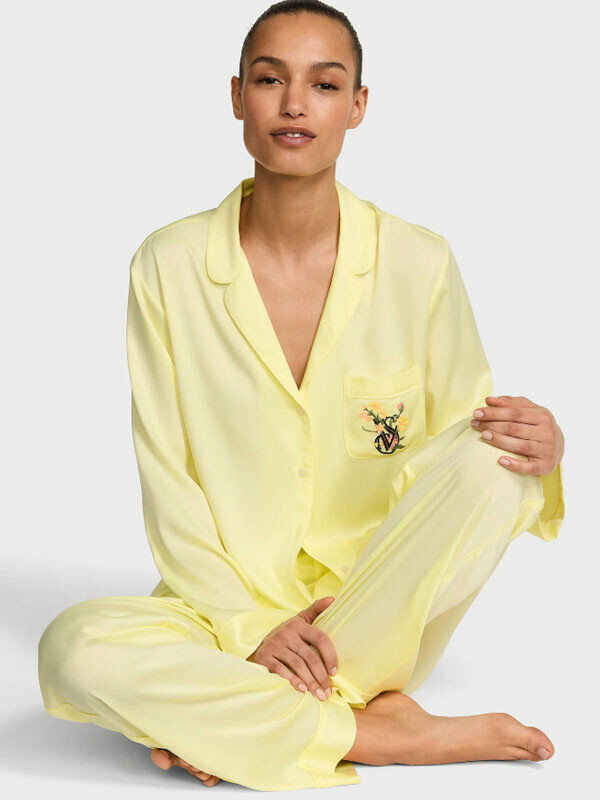 [세트] Victorias Secret Signature Satin Long Pajama Set