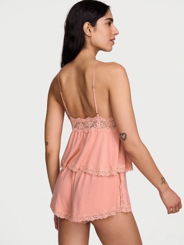 [세트] Victorias Secret Modal Lace-Trim Cami & Shorts Set