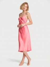Victoria's Secret Satin Midi Slip Dress
